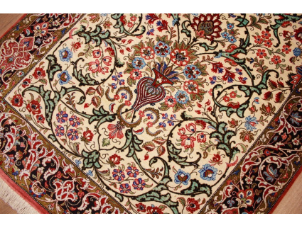 Persian carpet Qum pure Silk 156x102 cm Beige