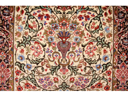 Persian carpet Qum pure Silk 156x102 cm Beige