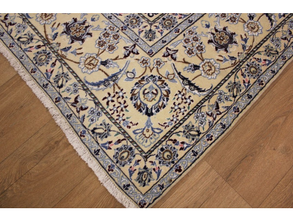 Persian carpet "Nain" with Silk 360x240 cm Beige