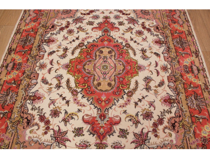 Persian carpet Tabriz with Silk 205x154 cm Beige