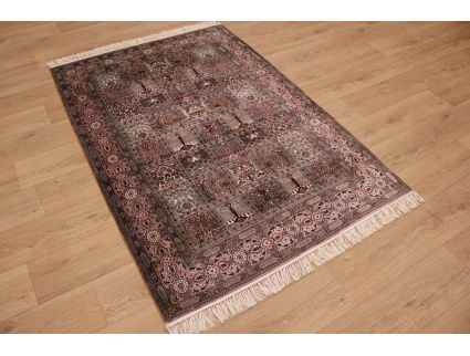 Hand-knotted Oriental carpet "China" pure silk 186x127 cm