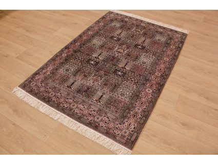 Hand-knotted Oriental carpet "China" pure silk 186x127 cm