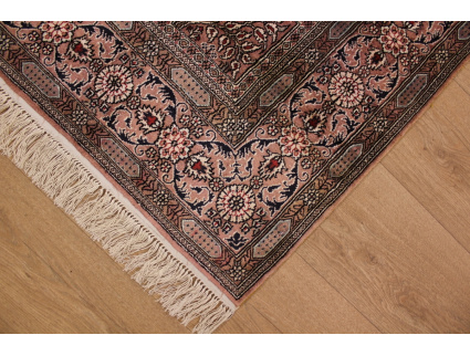 Hand-knotted Oriental carpet "China" pure silk 186x127 cm