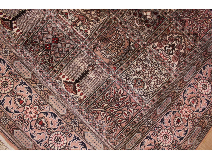 Hand-knotted Oriental carpet "China" pure silk 186x127 cm