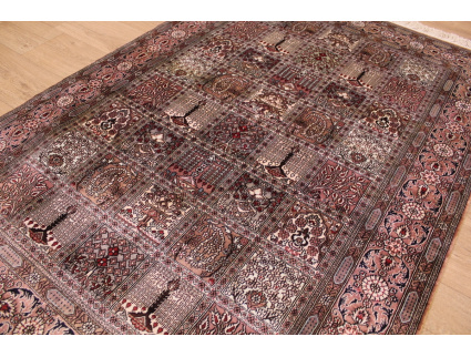 Hand-knotted Oriental carpet "China" pure silk 186x127 cm