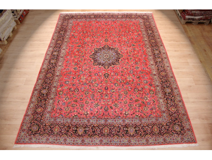 Persian carpet "Kashan" pure wool 425x300 cm Red