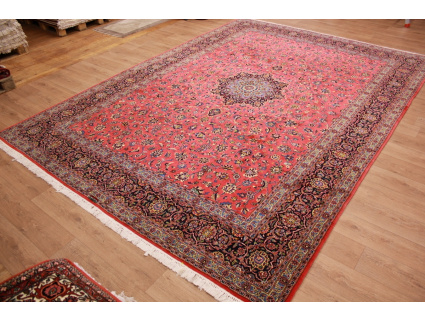 Persian carpet "Kashan" pure wool 425x300 cm Red