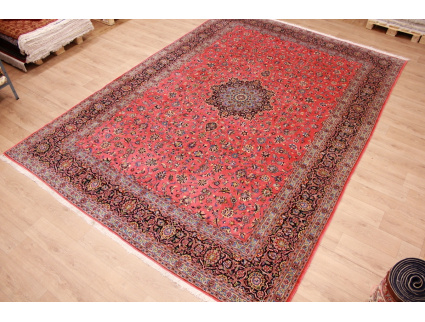 Persian carpet "Kashan" pure wool 425x300 cm Red