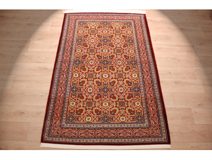 Fine Persian carpet "Ghom" Wool 207x135 cm Red