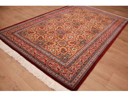 Fine Persian carpet "Ghom" Wool 207x135 cm Red