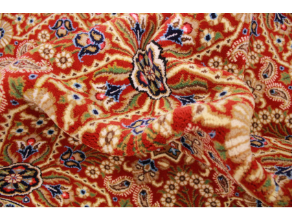 Fine Persian carpet "Ghom" Wool 207x135 cm Red