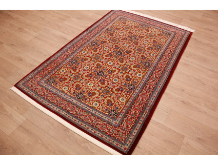 Fine Persian carpet "Ghom" Wool 207x135 cm Red