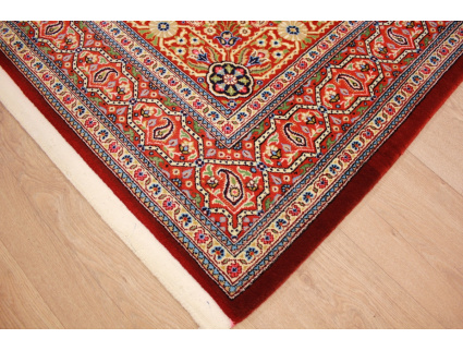 Fine Persian carpet "Ghom" Wool 207x135 cm Red