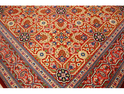 Fine Persian carpet "Ghom" Wool 207x135 cm Red