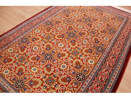 Fine Persian carpet "Ghom" Wool 207x135 cm Red