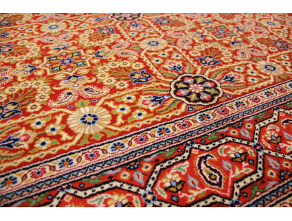 Fine Persian carpet "Ghom" Wool 207x135 cm Red