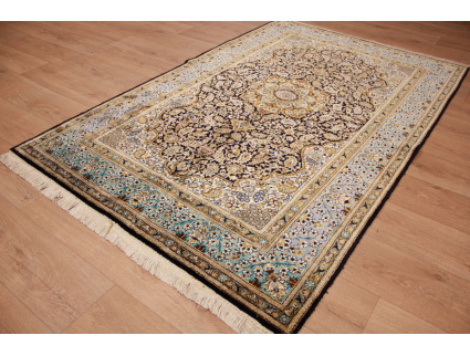 Old Persian carpet Gom pure Silk rug 218x135 cm