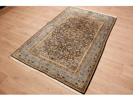 Old Persian carpet Gom pure Silk rug 218x135 cm