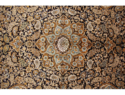 Old Persian carpet Gom pure Silk rug 218x135 cm