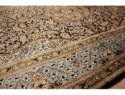 Old Persian carpet Gom pure Silk rug 218x135 cm