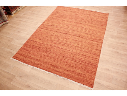 Orientteppich Kelim Wollteppich 300x200 cm Orange