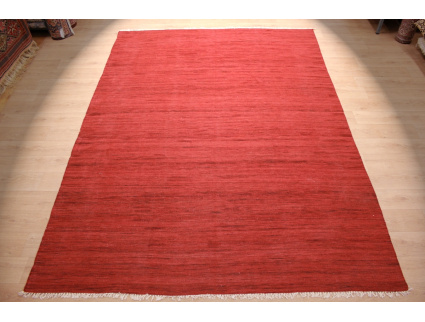 Orientteppich Kelim Wollteppich 350x250 cm Rot