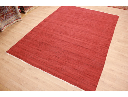 Orientteppich Kelim Wollteppich 350x250 cm Rot