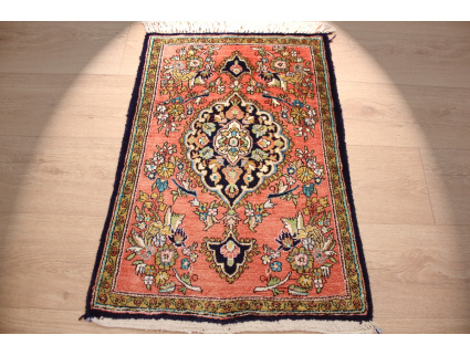 Persian carpet Ghom pure silk rug 77x52 cm