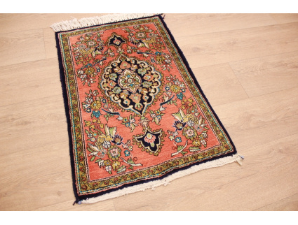 Persian carpet Ghom pure silk rug 77x52 cm