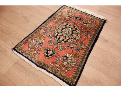 Persian carpet Ghom pure silk rug 77x52 cm