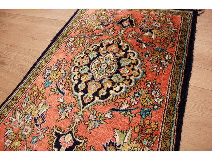 Persian carpet Ghom pure silk rug 77x52 cm