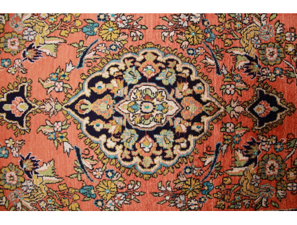 Persian carpet Ghom pure silk rug 77x52 cm