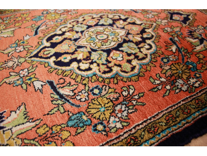 Persian carpet Ghom pure silk rug 77x52 cm