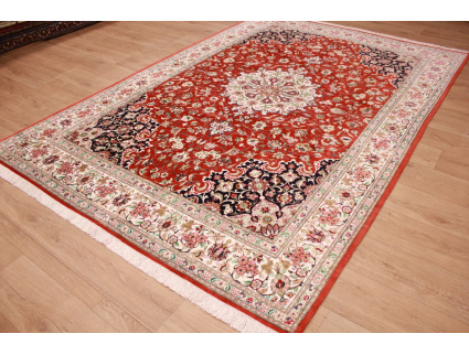 Pure Silk persian carpet Ghom 295x200 cm Red