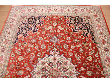 Pure Silk persian carpet Ghom 295x200 cm Red