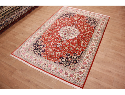 Pure Silk persian carpet Ghom 295x200 cm Red