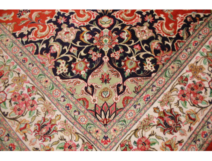 Pure Silk persian carpet Ghom 295x200 cm Red