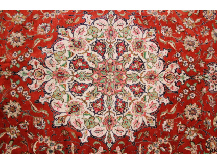 Pure Silk persian carpet Ghom 295x200 cm Red