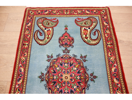 Perser Teppich "Ghom" Orientteppich 125x78 cm Blau