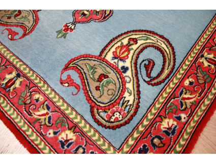 Persian carpet "Ghom" virgin wool 125x78 cm Blue