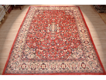 Perser Teppich Saroug Wollteppich 410x298 cm Lachs