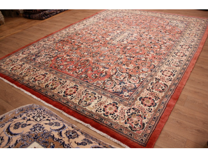 Perser Teppich Saroug Wollteppich 410x298 cm Lachs