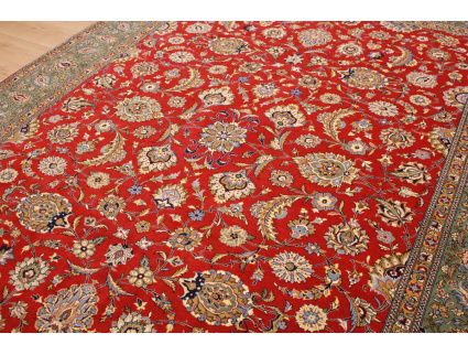 Persian carpet "Ghom"  virgin wool 325x246 cm Red