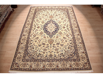 Perserteppich "Nain" 6la mit Seide 336x220 cm Beige