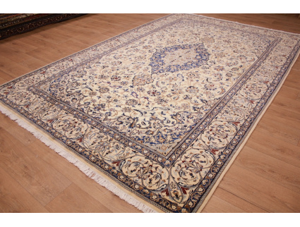 Perserteppich "Nain" 6la mit Seide 336x220 cm Beige