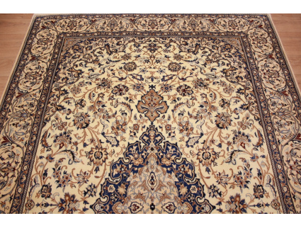 Perserteppich "Nain" 6la mit Seide 336x220 cm Beige