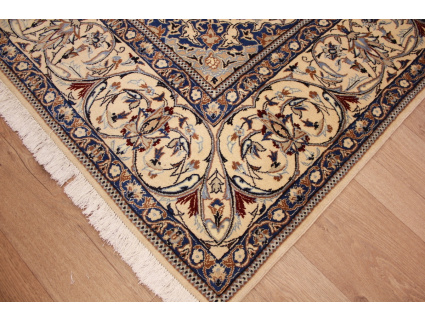 Perserteppich "Nain" 6la mit Seide 336x220 cm Beige