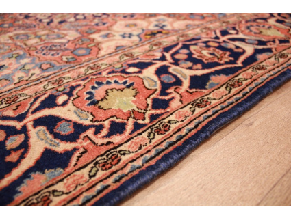 Antic Persian carpet Kashan Wool 197x130 cm Red