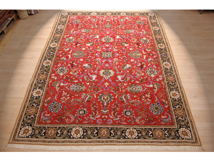 Persian carpet "Ghom"  virgin wool 340x251 cm Red