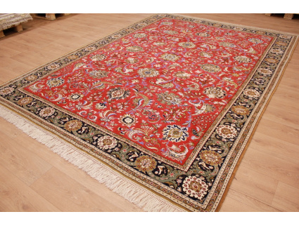 Persian carpet "Ghom"  virgin wool 340x251 cm Red